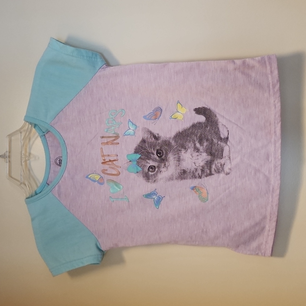 Wondernation Cat Naps tee Pink Size Large